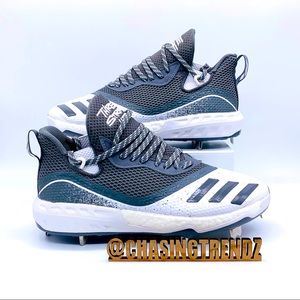 Adidas Mens Icon V Gray Baseball Cleats